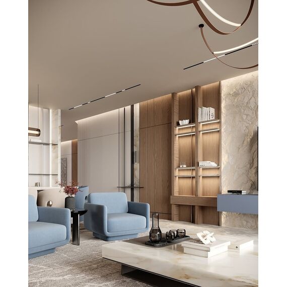 Modern designer leather chandelier, stylish pendant lamp, COSMOPOLITAN S M stripes