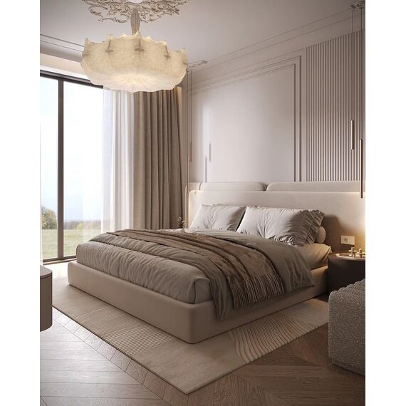 Luxurious Round Wooden Nightstand AMARA