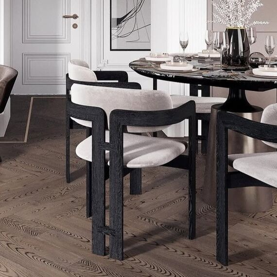 Modern designer wooden chair with upholstery, FOREST