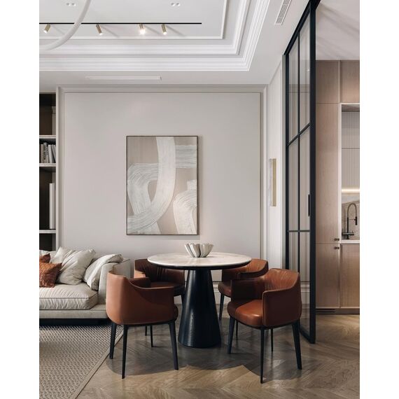 Modern, upholstered leather designer chair MODERN