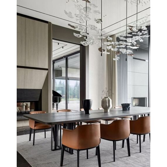 Modern, upholstered leather designer chair MODERN