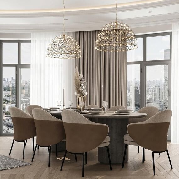 Modern, luxurious dining chair with black metal legs from LINEA