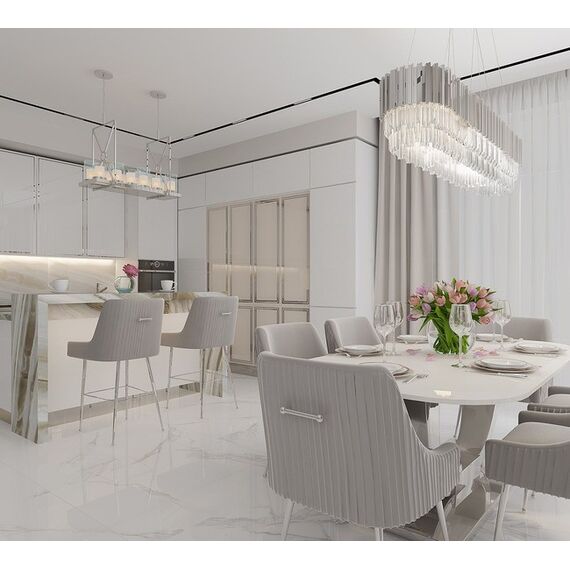 Półhoker do niskiej wyspy kuchennej nowoczesny tapicerowany czarny, beżowy na złotych nogach Paloma [CLONE]