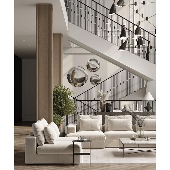 Nowoczesny narożnik modułowy wygodna aksamitna  kanapa w stylu włoskim FIGARO