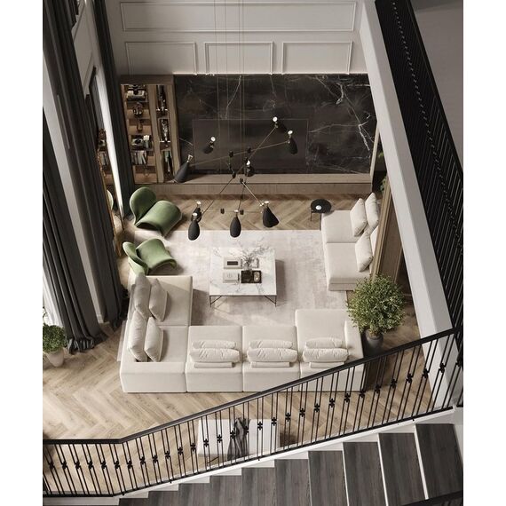 Nowoczesny narożnik modułowy wygodna aksamitna  kanapa w stylu włoskim FIGARO