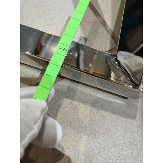 Srebrna konsola glamour CONRAD stal nierdzewna, szkło OUTLET