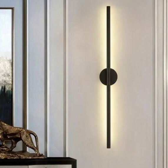 Modern Black Oblong Metal Wall Sconce MODERN