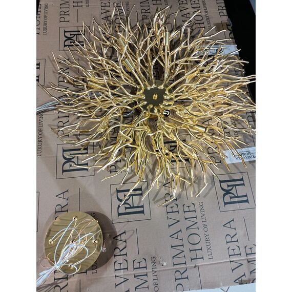 Chandelier, glamour ceiling lamp, modern hanging lamp RAIN M GOLD OUTLET