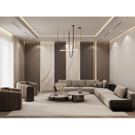 Modern designer leather chandelier, stylish pendant lamp, COSMOPOLITAN stripes