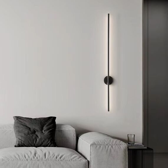Modern Black Oblong Metal Wall Sconce MODERN