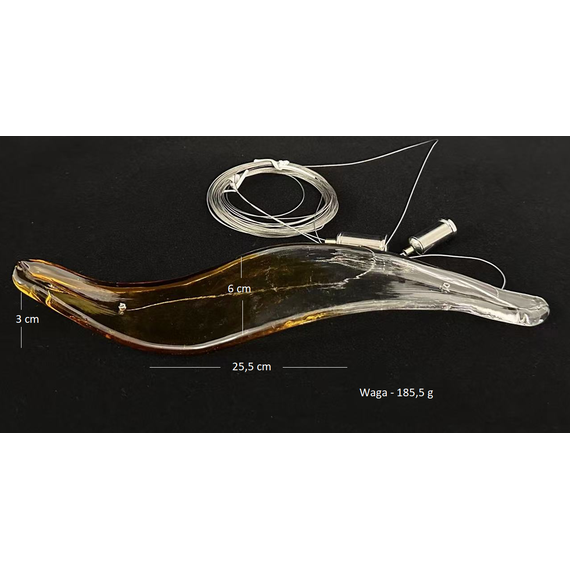 Designer golden glass leaf decoration hanging from the ceiling - LEAF FLOW