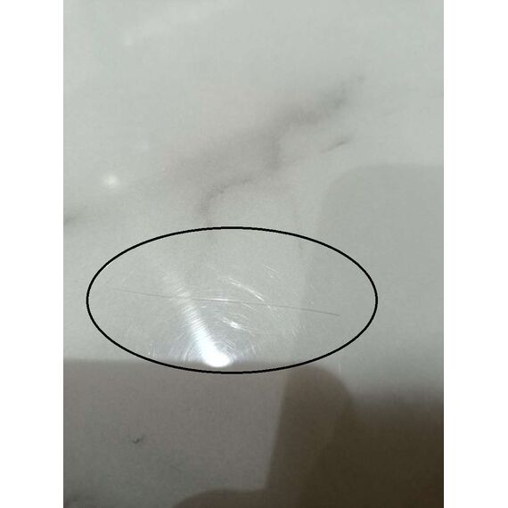 Stół glamour do jadalni, ekskluzywny, nowoczesny, designerski, biały blat marmurowy, srebrny ART DECO OUTLET