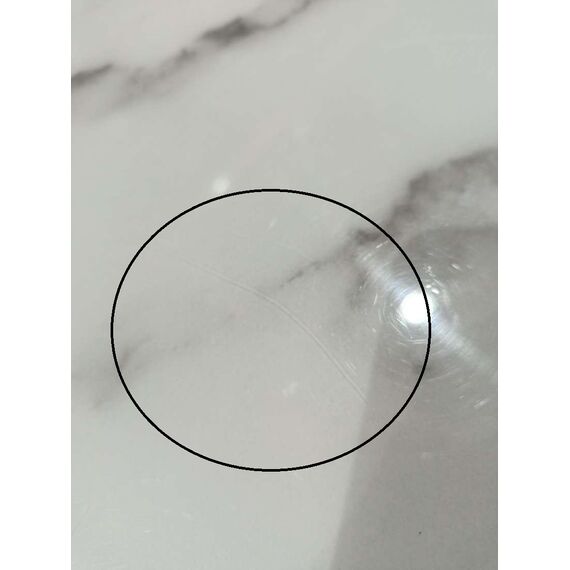 Stół glamour do jadalni, ekskluzywny, nowoczesny, designerski, biały blat marmurowy, srebrny ART DECO OUTLET