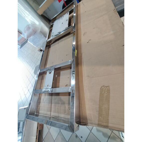 Modern, glamorous silver console, white marble top, for the LV COLLECTION hall [CLONE]