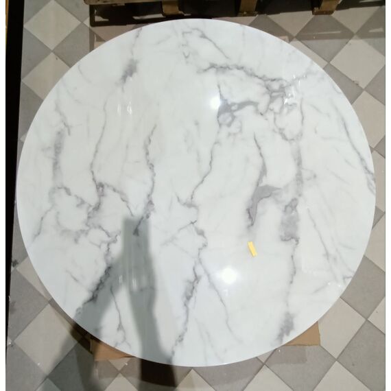 Round glamor dining table, on a golden steel leg, modern, 130cm ORION