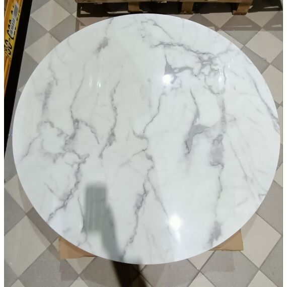 Round glamor dining table, on a golden steel leg, modern, 130cm ORION