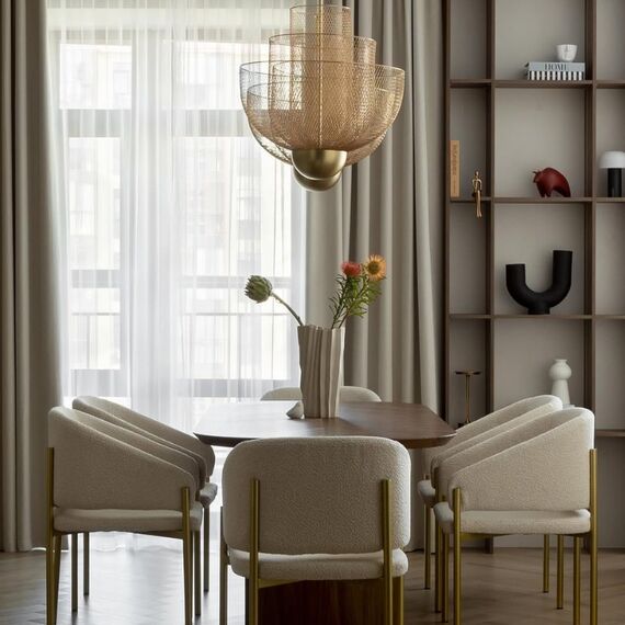 Designer gold pendant lamp, modern black chandelier, FLORENCJA