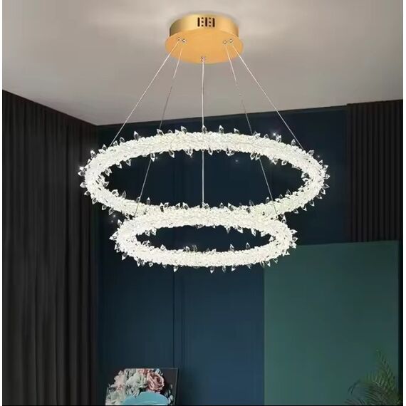 Żyrandol nowoczesny kryształowy glamour złoty  ICE M