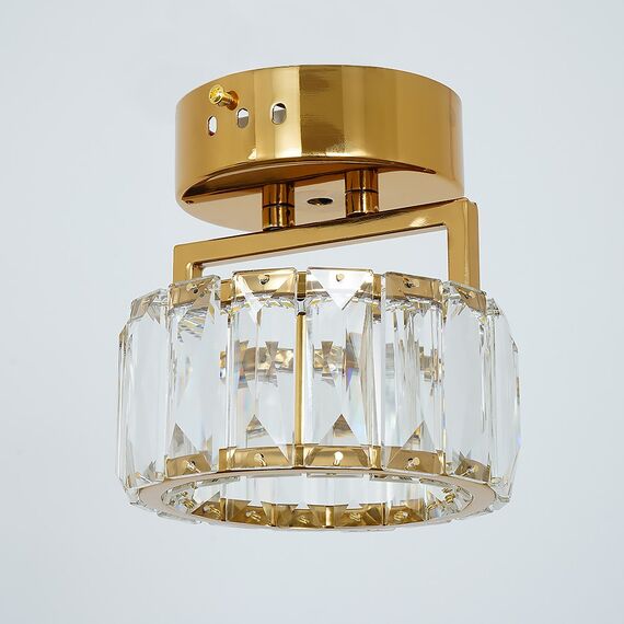 Designerska lampa złota, Pojedynczy punk świetlny kryształowy DIAMOND XS