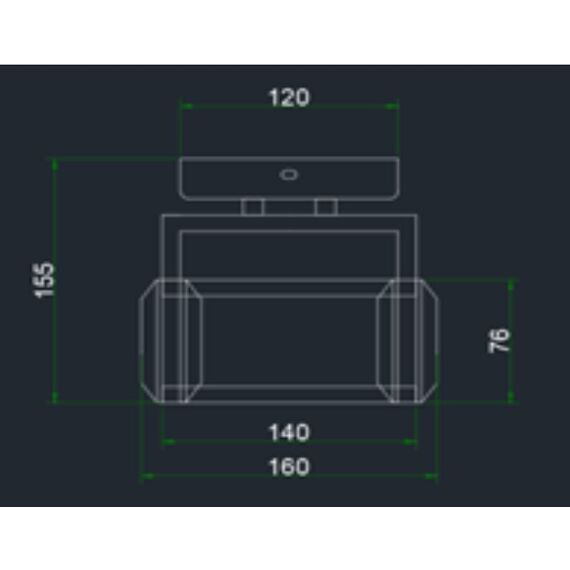 Designerska lampa złota, Pojedynczy punk świetlny kryształowy DIAMOND XS