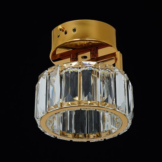 Designerska lampa złota, Pojedynczy punk świetlny kryształowy DIAMOND XS