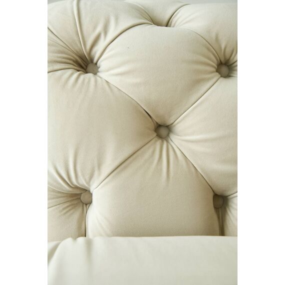 Glamor sofa, modern, quilted, glamor, modern, designer with a steel decorative leg, gold DIVA GOLD 235cm