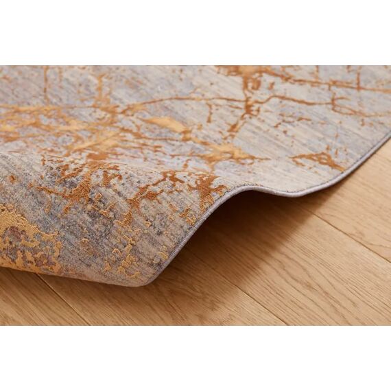 Nowoczesny elegancki dywan PLAZA miedziany