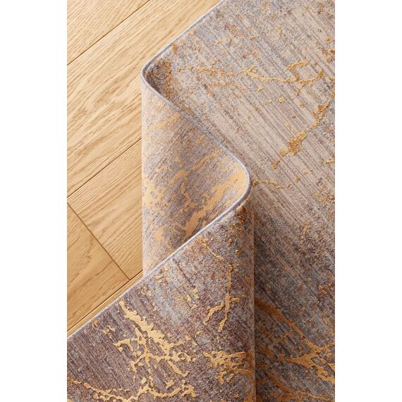 Nowoczesny elegancki dywan PLAZA miedziany