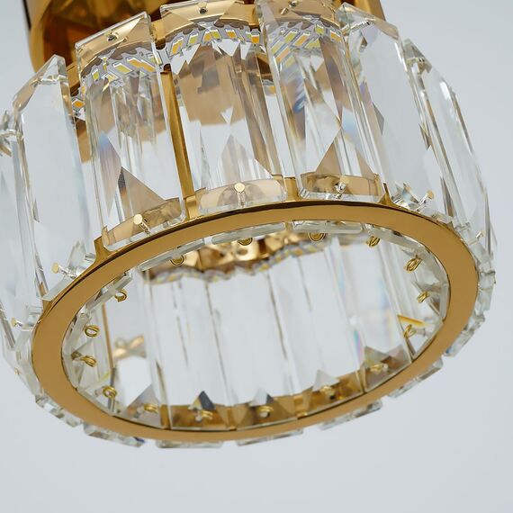 Designerska lampa złota, Pojedynczy punk świetlny kryształowy DIAMOND XS