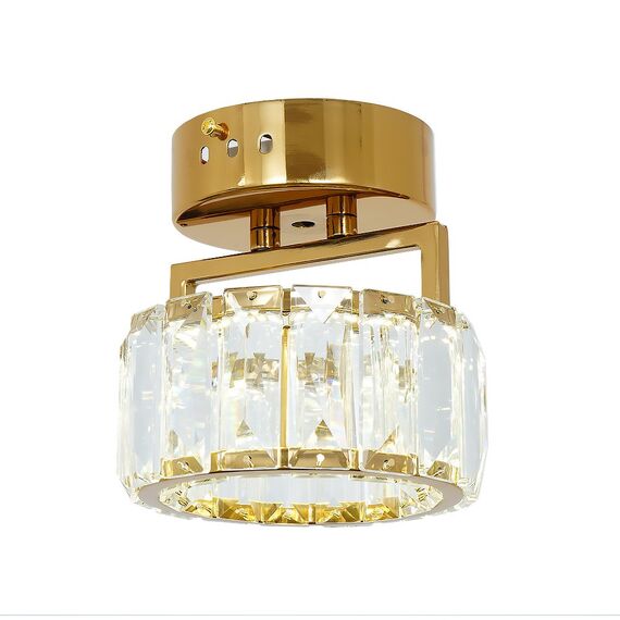 Designerska lampa złota, Pojedynczy punk świetlny kryształowy DIAMOND XS