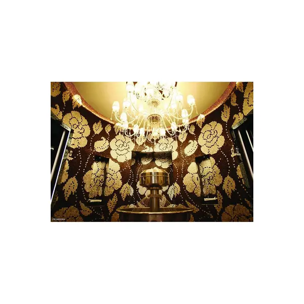 Glass mosaic winter Flowers Oro Nero brown 