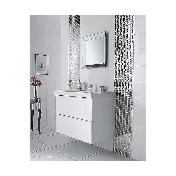 Mozaika Szklana Srebrna NEL super połysk