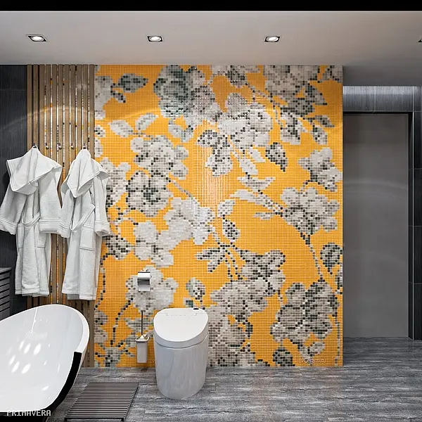 Hanami Arancios Orange glass mosaic