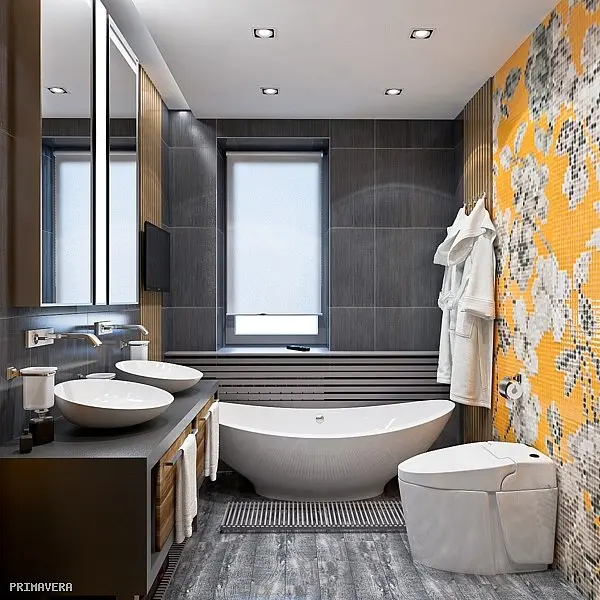 Hanami Arancios Orange glass mosaic