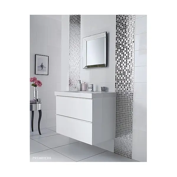 Mozaika Szklana  Srebrna A118 super połysk