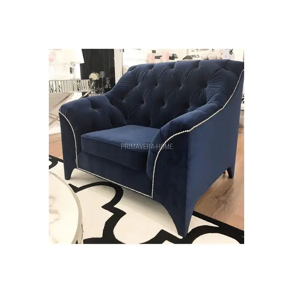 Fotel glamour nowoczesny nowojorski tapiecorowany luksusowy elegancki PRADA