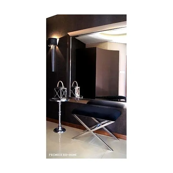 Pufa srebrna stal nierdzewna CRISS CROSS