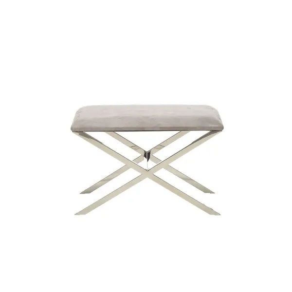 Pufa srebrna stal nierdzewna CRISS CROSS