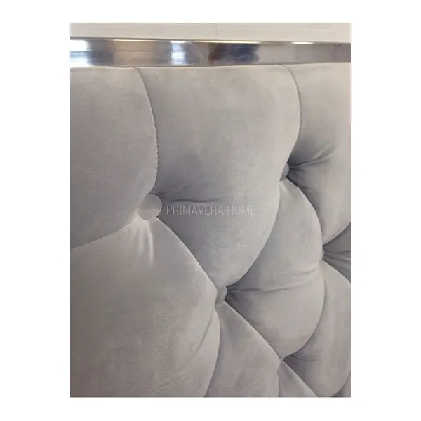 A glamor upholstered quilted bed modern New York style gray SPECTRE