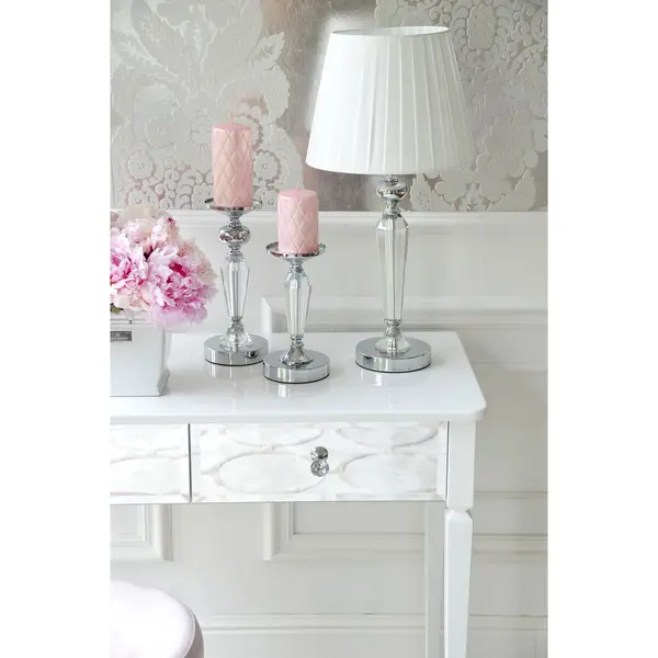 ABAŻUR TRINITY biały plisowany 30 cm