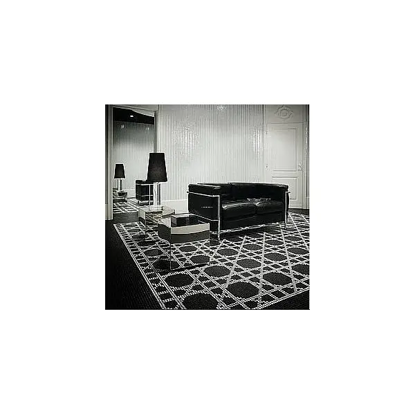 Glass mosaic Vinna Neros white, black