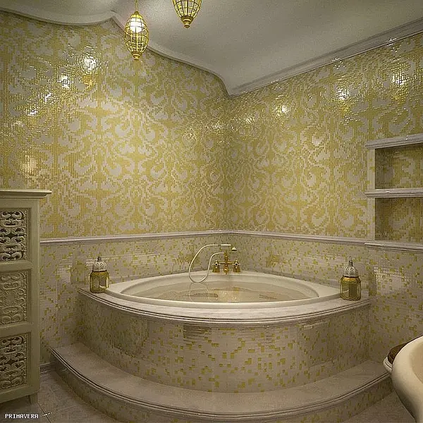 Glass mosaic Damano Gioro Giallo gold, white