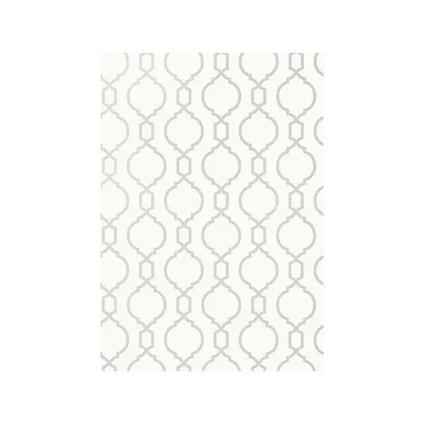 GEOMETRIC RESOURCE New York style geometric wallpaper American style WHITE GREY SILVER SILVER