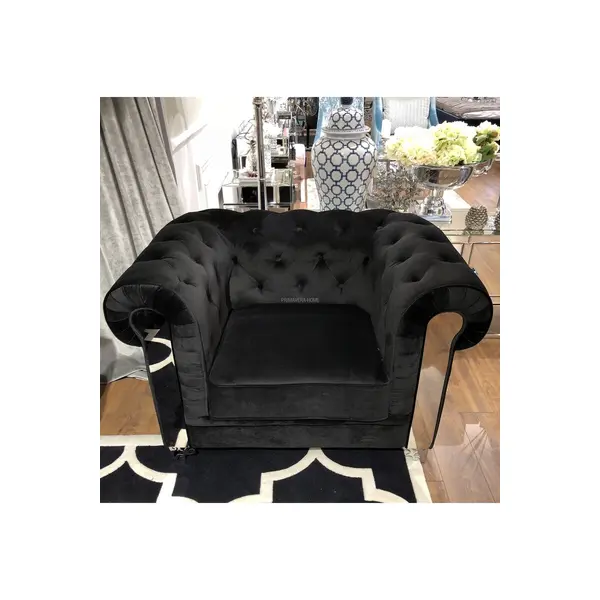 Fotel glamour do salonu chesterfield pikowany nowoczesny AVIATOR