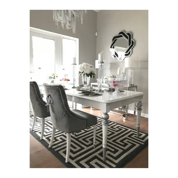 Glamour chair PRINCE with knocker for dining room New York modern 