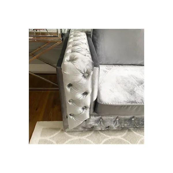 Modern corner sofa for living room, quilted, glamorous, sofa bed, New York QUEEN