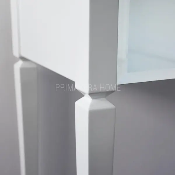 Konsola glamour lustrzana ELEGANCE, toaletka nowojorska z szufladami, biała