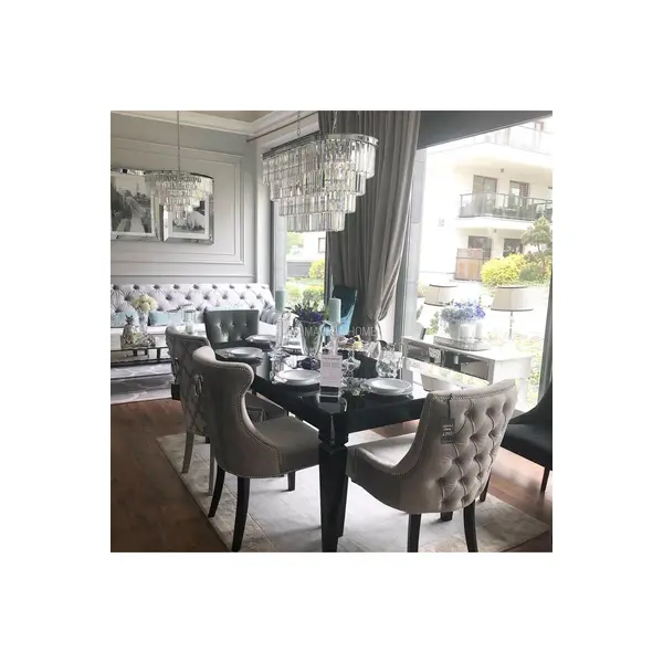 Glamour chair with quilted back, upholstered on request TIFFANY