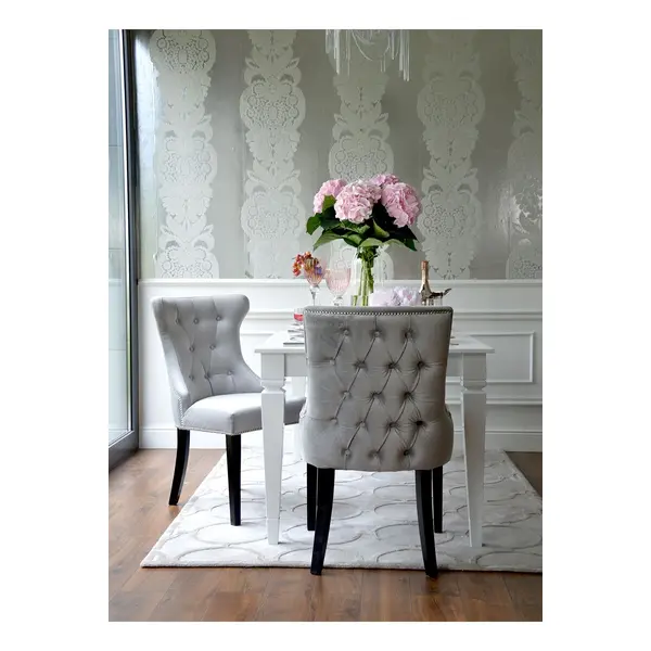 Glamour chair with quilted back, upholstered on request TIFFANY