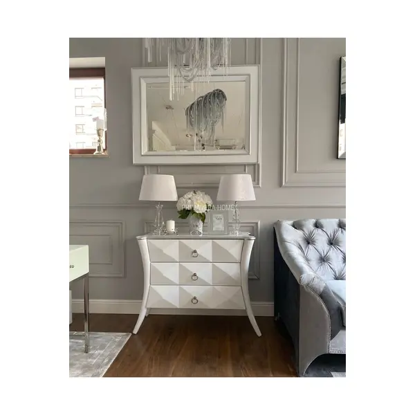 New York style glamour silver PRINCESSA decorative mirror OUTLET